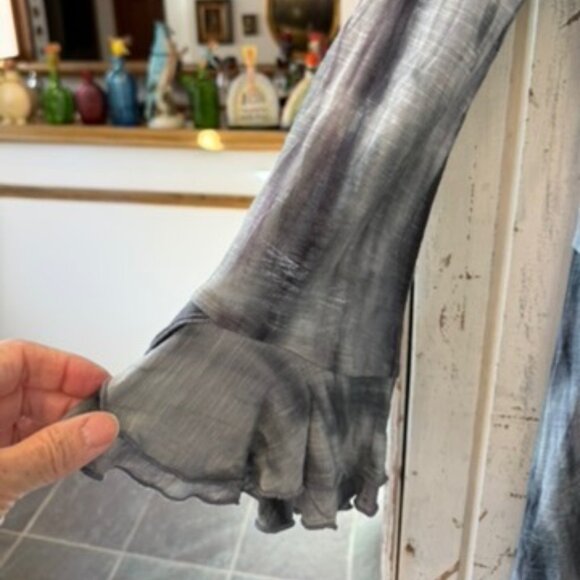 FREE PEOPLE TIE DYE RAYON JERSEY EMBROIDERED DRESS - Picture 6 of 7